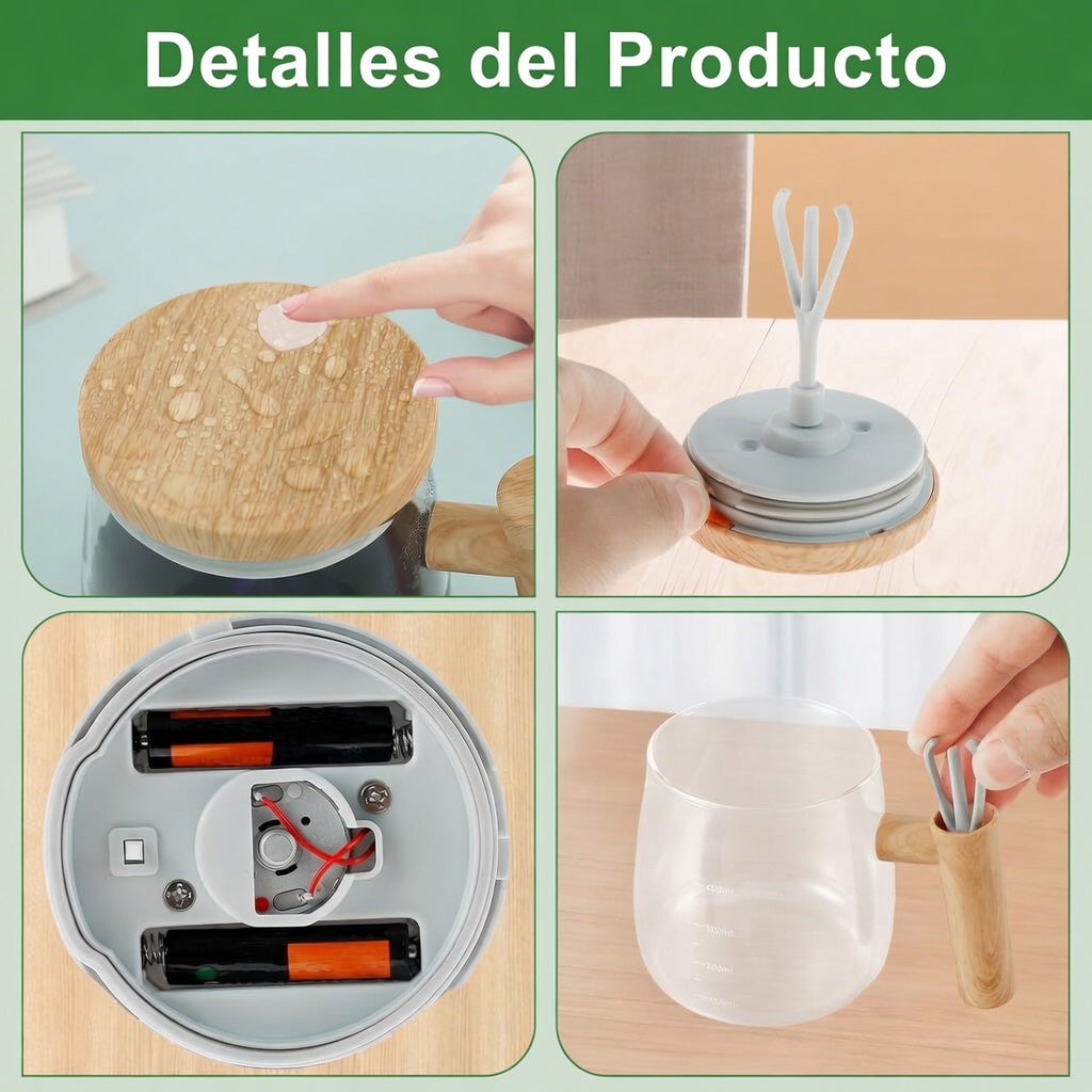 AutoMug® - Taza Vidrio Mezcladora Eléctrica