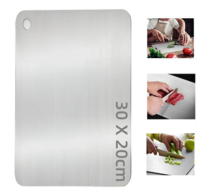 NoxSteel Pro™- Tabla Para Picar En Acero (30 x 20cm)