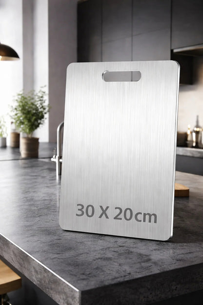 NoxSteel Pro™- Tabla Para Picar En Acero (30 x 20cm)