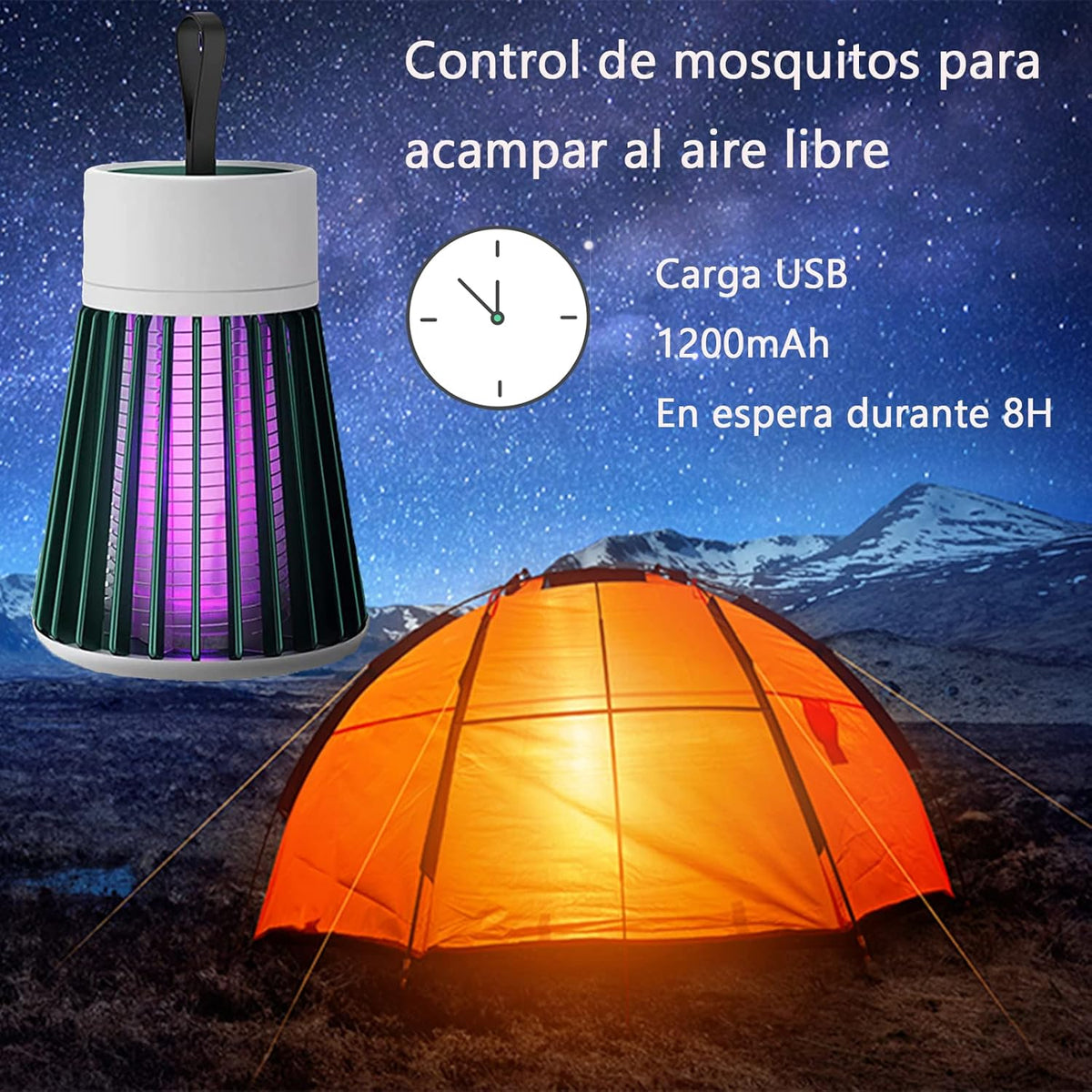 Lámpara UV Anti-Mosquitos Recargable (x2 Unidades)