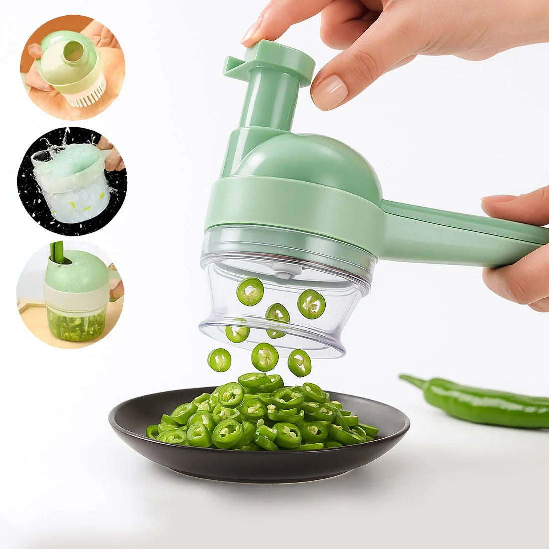 PicaTodo 4 en 1 Cortador de Alimentos Multifuncional