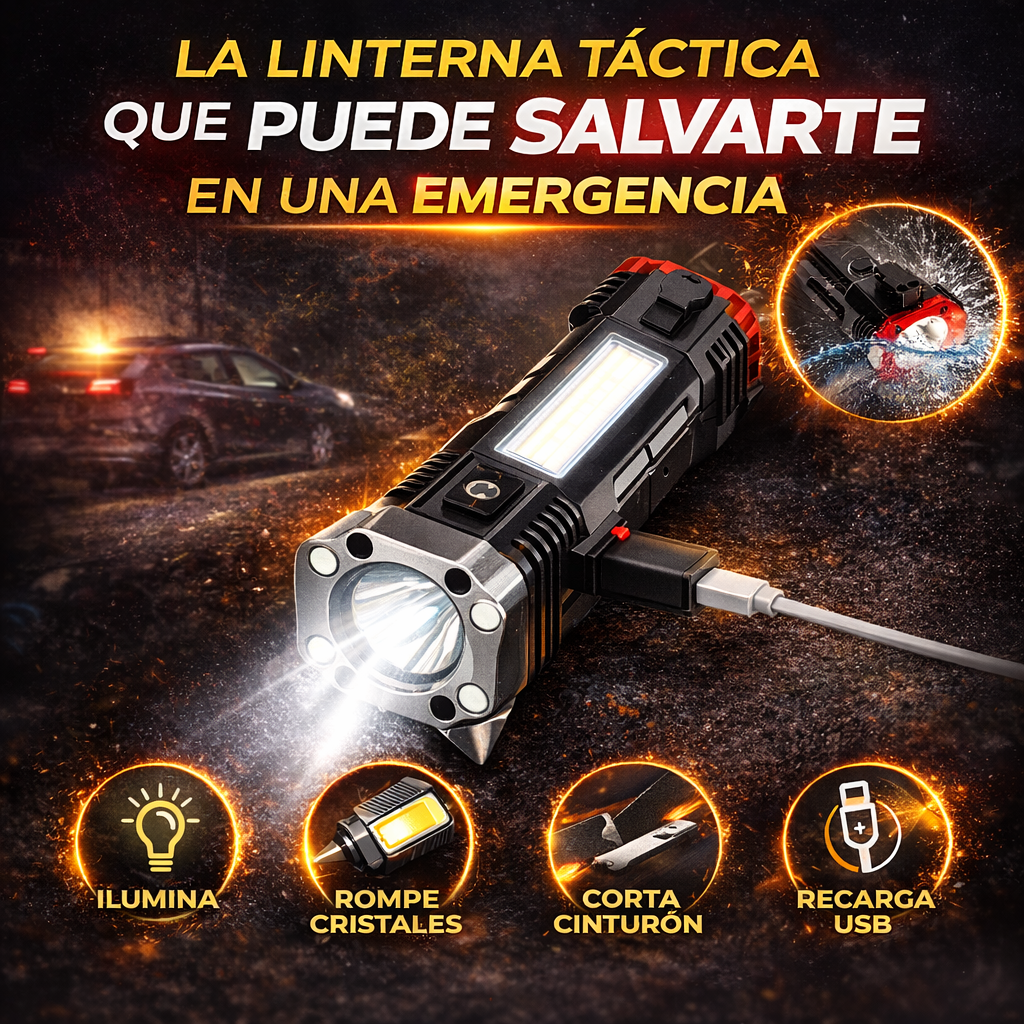 PowerLume 360®  - Linterna Con Martillo De Seguridad