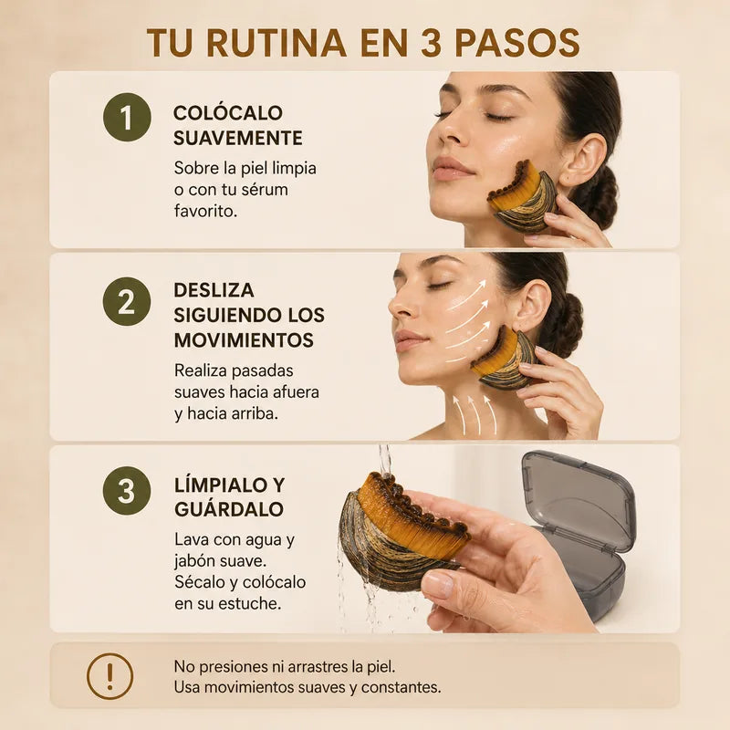 Rutina de uso del cepillo facial en tres pasos