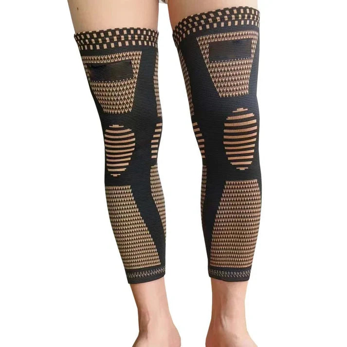 Manga de compresión extendida para la rodilla