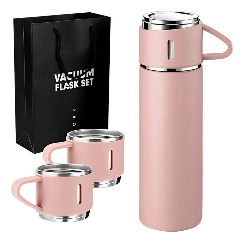 Vacum Flask® - Set De Termo Bebidas Caliente Y Frio 12 Horas + 2 Tazas