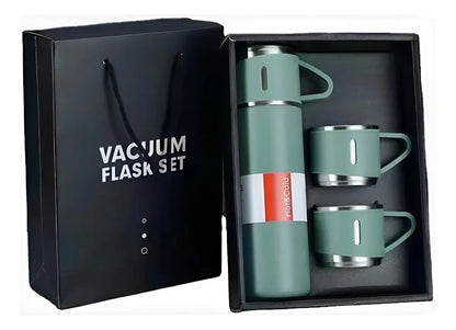 Vacum Flask® - Set De Termo Bebidas Caliente Y Frio 12 Horas + 2 Tazas