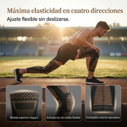 Manga de compresión extendida para la rodilla