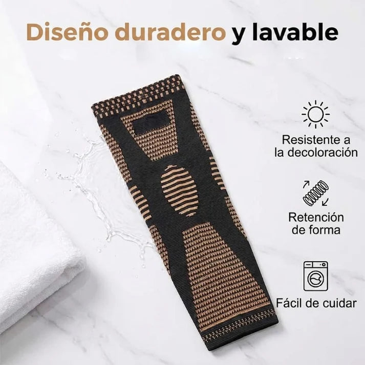 Manga de compresión extendida para la rodilla