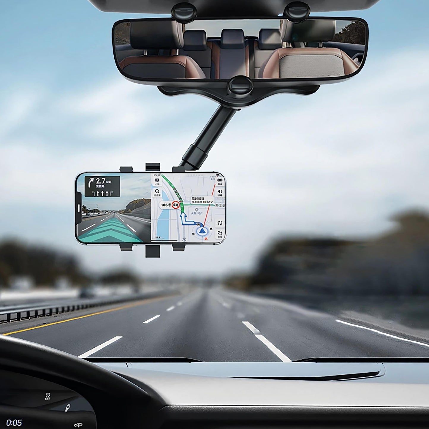 Soporte de teléfono retráctil y giratorio 360° para celular