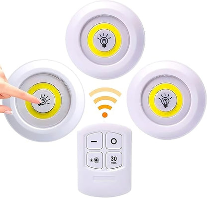 Lámpara LED Inalámbrica con Control Remoto – Pack x3 para Armario y Cocina