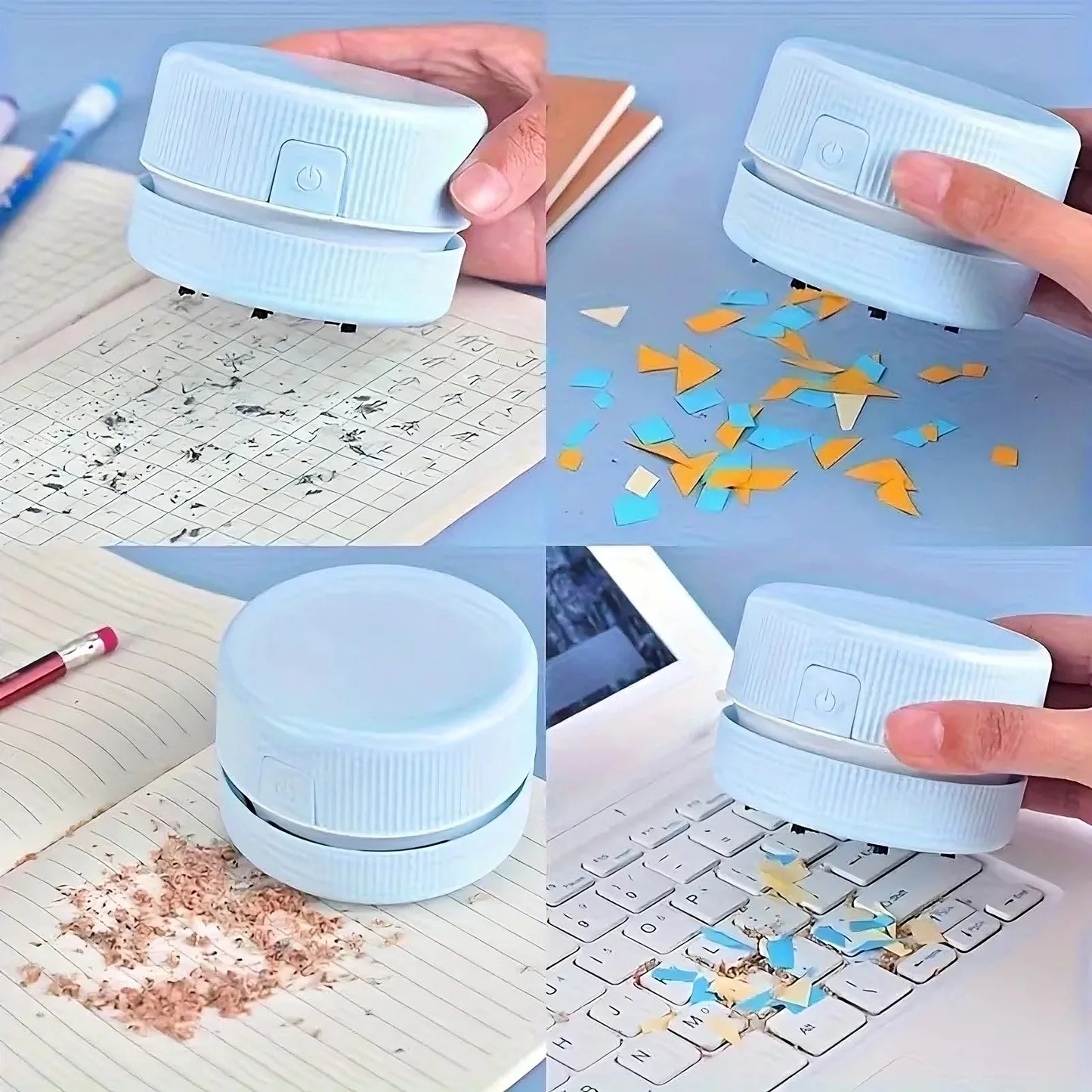 Mini Aspiradora de Escritorio Portátil – Inalámbrica y Potente